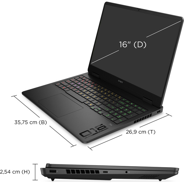 OMEN 16-ap0192ng, Gaming-Notebook (schwarz, AMD Ryzen 9 8940HX, NVIDIA GeForce RTX 5070, 16 GB DDR5, 1 TB (1 TB SSD), ohne Betriebssystem) - Bild 10