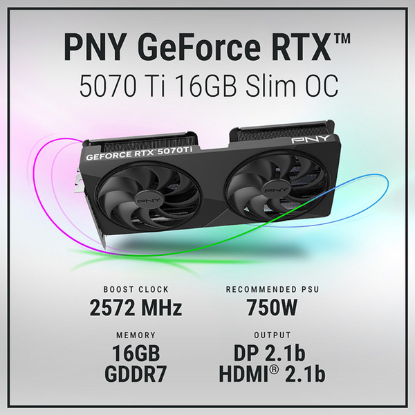 PNY GeForce RTX 5070 Ti Slim OC, Grafikkarte - Bild 14