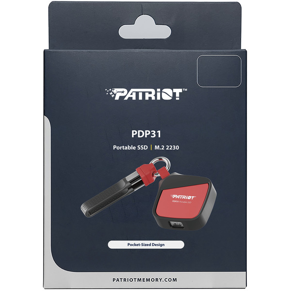 Patriot PDP31 Portable SSD 500 GB, Externe SSD (schwarz/rot, USB-C 3.2 Gen 2 (10 Gbit/s)) - Bild 5