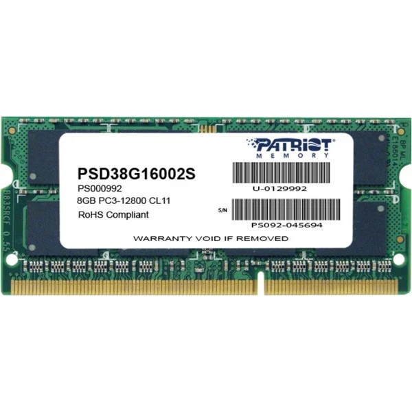 Patriot SO-DIMM 8 GB DDR3-1600 , Arbeitsspeicher