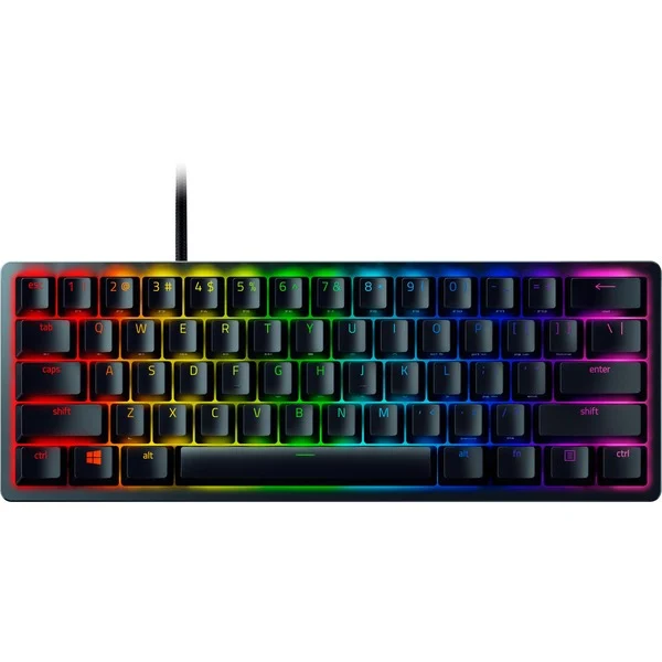 Razer Huntsman Mini, Gaming-Tastatur (schwarz, DE-Layout, Razer Clicky Optical (Purple)) - Bild 2