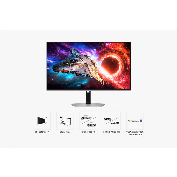 Samsung Odeyssey OLED G8 S32HG800SUX, Gaming-Monitor (80.3 cm (32 Zoll), silber, UltraHD/4K, DP, HDMI, USB-C, USB-Hub, 240Hz Panel) - Bild 15