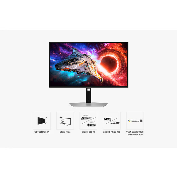 Samsung Odyssey OLED G8 S27HG800SUX, Gaming-Monitor (67.7 cm (27 Zoll), silber, UltraHD/4K, DP, HDMI, USB-C, USB-Hub, 240Hz Panel) - Bild 15