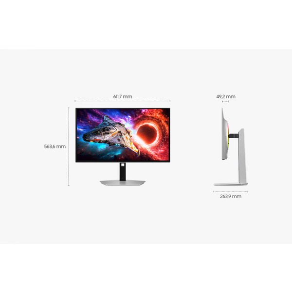 Samsung Odyssey OLED G8 S27HG800SUX, Gaming-Monitor (67.7 cm (27 Zoll), silber, UltraHD/4K, DP, HDMI, USB-C, USB-Hub, 240Hz Panel) - Bild 19