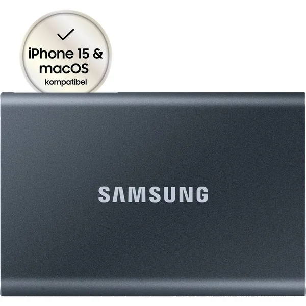 Samsung Portable SSD T7 2TB, Externe SSD (grau, USB-C 3.2 Gen 2 (10 Gbit/s), extern)