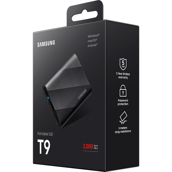 Samsung Portable SSD T9 1 TB, Externe SSD (schwarz, USB 3.2 Gen 2x2 (20Gbps)) - Bild 4