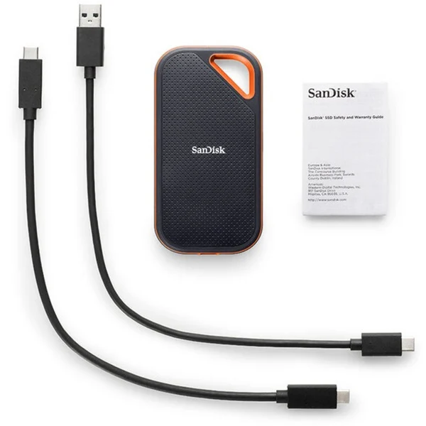 SanDisk Extreme PRO Portable SSD V2 2 TB, Externe SSD (schwarz/orange, USB-C 3.2 Gen 2x2 (20 Gbit/s)) - Bild 3