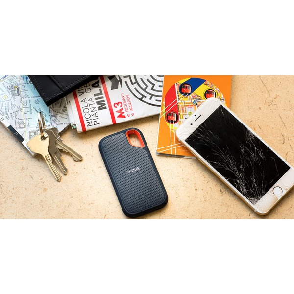 SanDisk Extreme Portable SSD V2 2 TB, Externe SSD (schwarz/orange, USB-C 3.2 Gen 2 (10 Gbit/s)) - Bild 5
