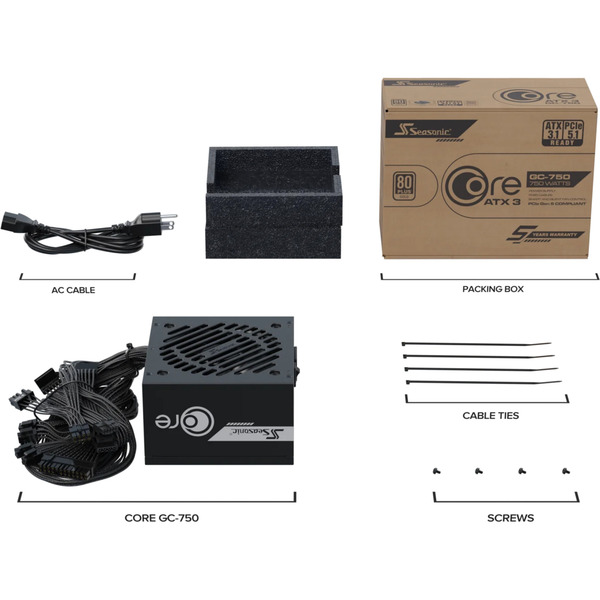 Seasonic CORE GC-750 ATX3.1, PC-Netzteil - Bild 6