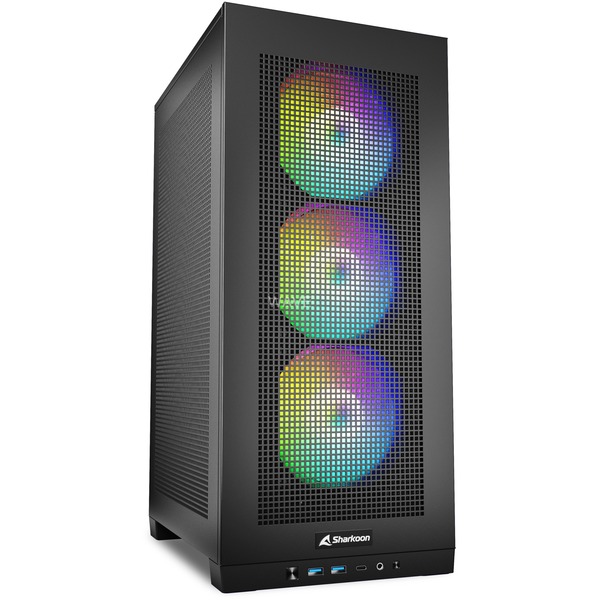 Sharkoon REBEL C20 ITX RGB, Tower-Gehäuse - Bild 14
