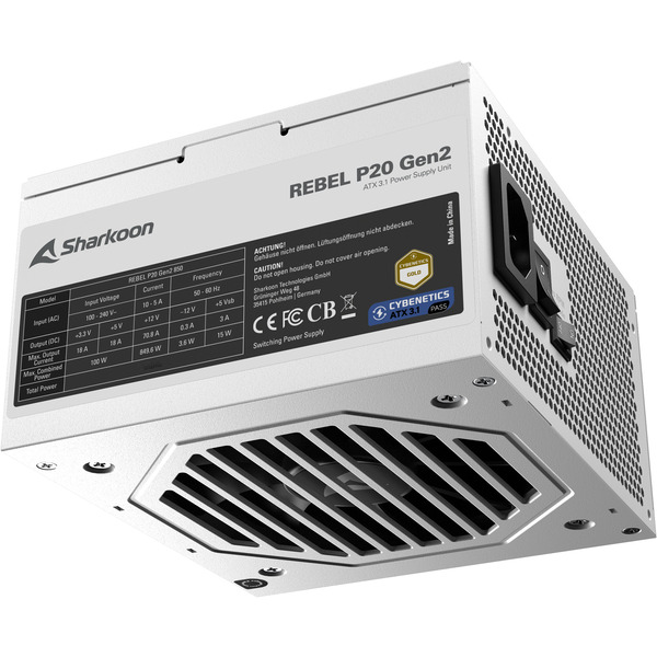 Sharkoon Rebel P20 Gen2 850 White, PC-Netzteil - Bild 6