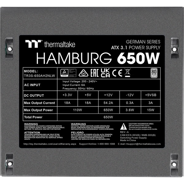 Thermaltake HAMBURG 650W ATX3.1, PC-Netzteil - Bild 7