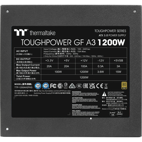 Thermaltake TOUGHPOWER GF A3 Gold 1200W - TT Premium Edition, PC-Netzteil - Bild 7