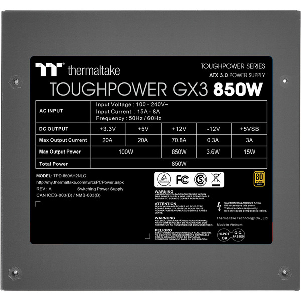 Thermaltake Toughpower GX3 850W, PC-Netzteil - Bild 5
