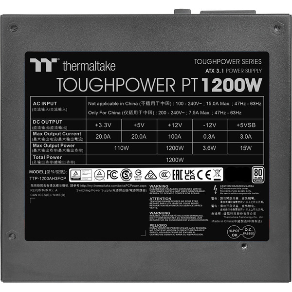 Thermaltake Toughpower PT 1200W, PC-Netzteil - Bild 8