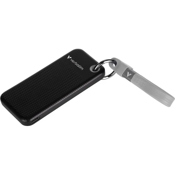 Verbatim Pocket SSD 1 TB, Externe SSD (schwarz/grau, USB-C 3.2 Gen 2 (10 Gbit/s), mit Schlüsselring und Kabelhalter) - Bild 3