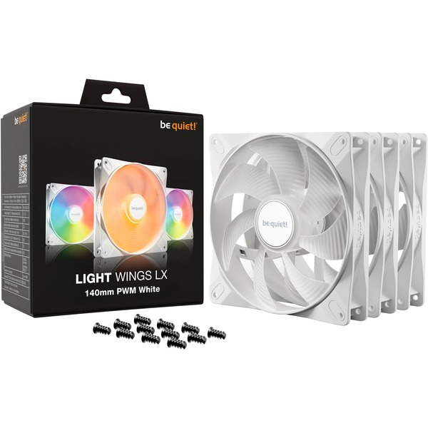 be quiet! Light Wings LX 140mm PWM White Triple Pack, Gehäuselüfter - Bild 5