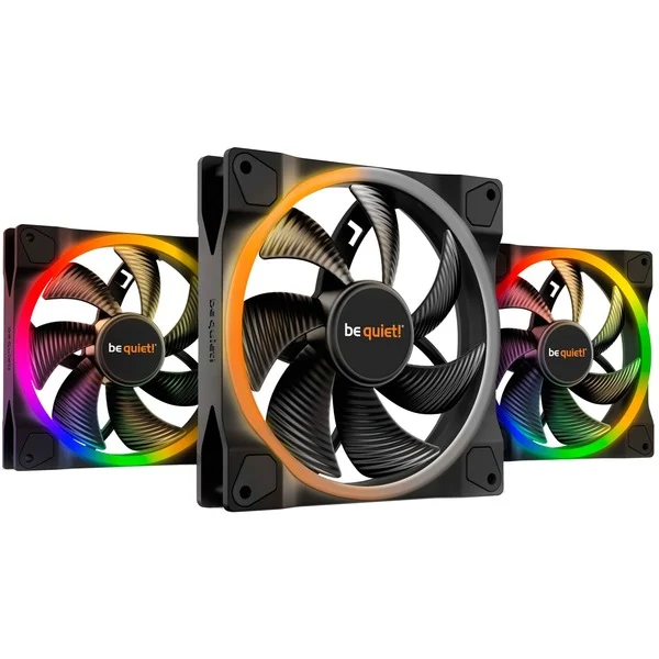 be quiet! Light Wings PWM 140 mm Triple Pack, Gehäuselüfter
