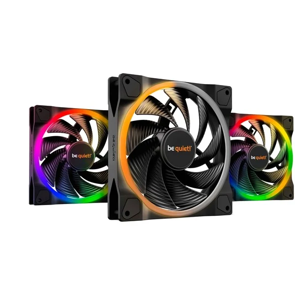 be quiet! Light Wings PWM 140 mm high-speed Triple Pack, Gehäuselüfter