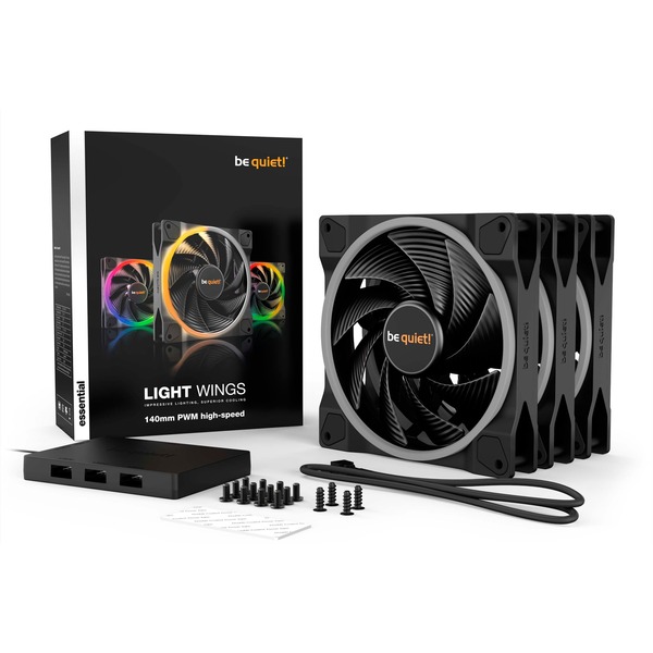 be quiet! Light Wings PWM 140 mm high-speed Triple Pack, Gehäuselüfter - Bild 5
