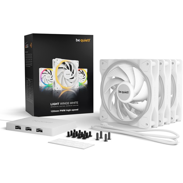 be quiet! Light Wings White 120mm PWM high-speed Triple Pack, Gehäuselüfter - Bild 5