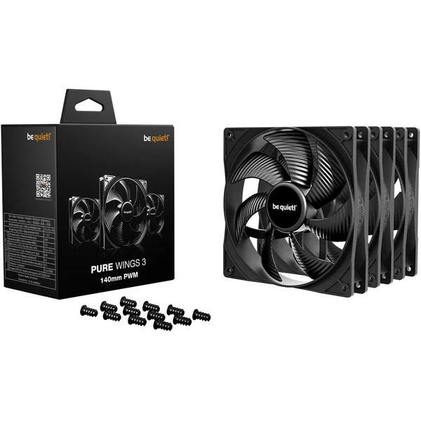 be quiet! Pure Wings 3 140mm PWM 3-Pack, Gehäuselüfter