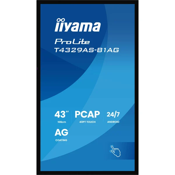 iiyama ProLite T4329AS-B1AG, LED-Monitor (108 cm (42.5 Zoll), schwarz (matt), UltraHD/4K, VA, Touchscreen, Android, USB-C) - Bild 3