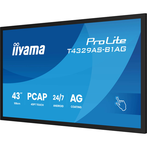 iiyama ProLite T4329AS-B1AG, LED-Monitor (108 cm (42.5 Zoll), schwarz (matt), UltraHD/4K, VA, Touchscreen, Android, USB-C) - Bild 4