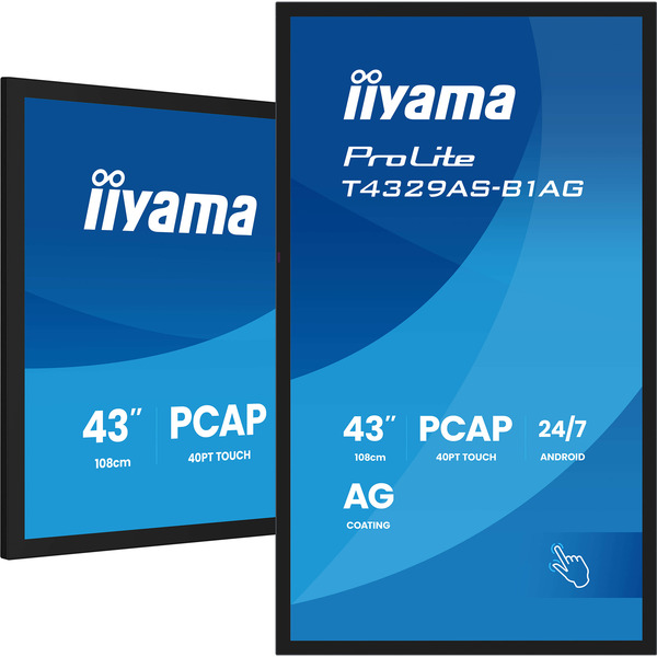 iiyama ProLite T4329AS-B1AG, LED-Monitor (108 cm (42.5 Zoll), schwarz (matt), UltraHD/4K, VA, Touchscreen, Android, USB-C) - Bild 8