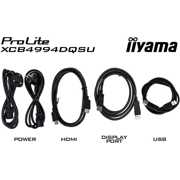 iiyama ProLite XCB4994DQSU-B1, LED-Monitor (124 cm (49 Zoll), schwarz (matt), DQHD, VA, Curved, HDMI, DP, USB-C, USB-Hub, 120Hz Panel) - Bild 10